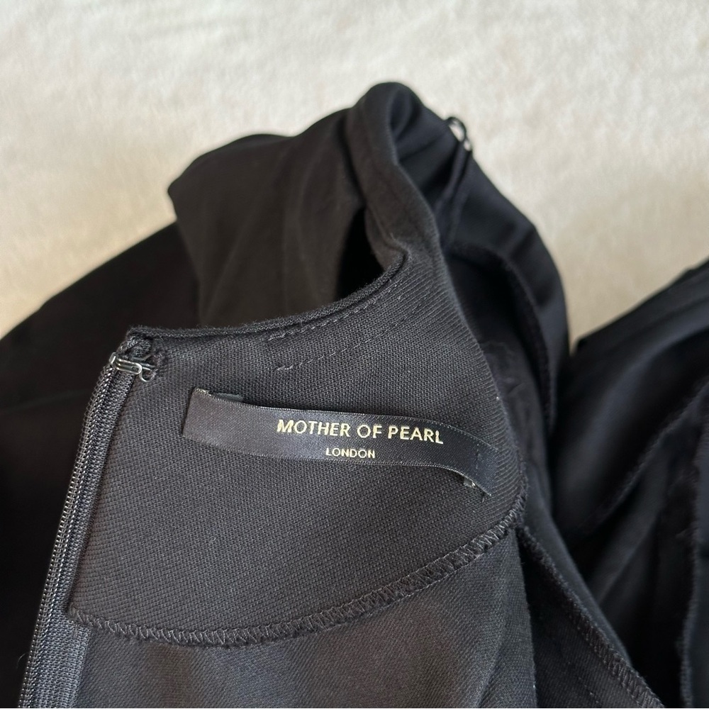 Mother of Pearl Mimi Cotton Blend Black Crewneck Short Sleeve Blouse M (10) - Picture 10 of 12